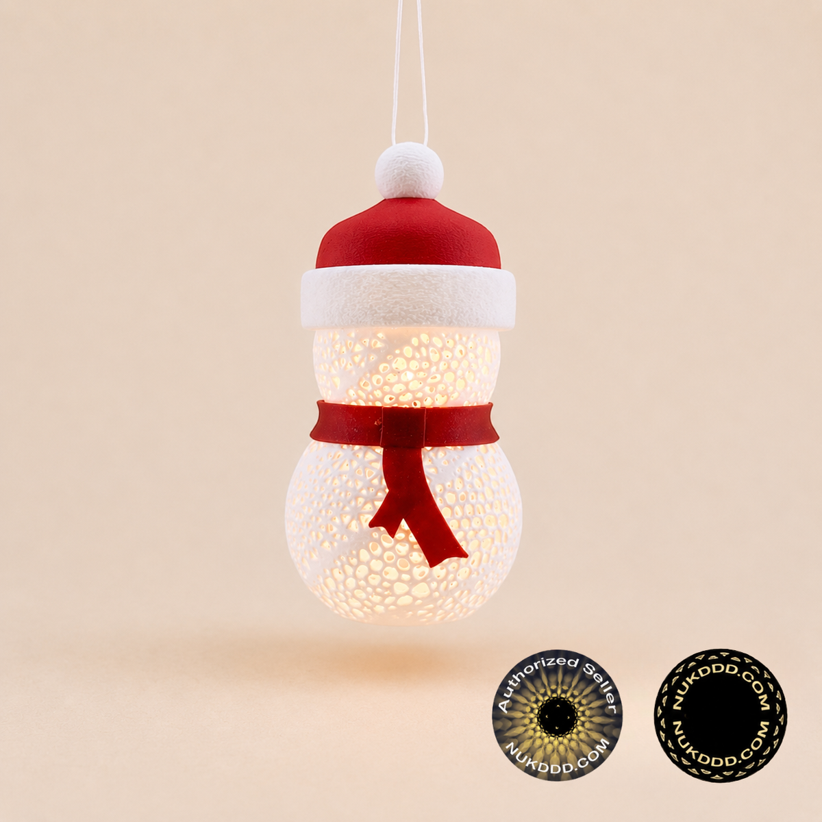 Snowman tealight pendant